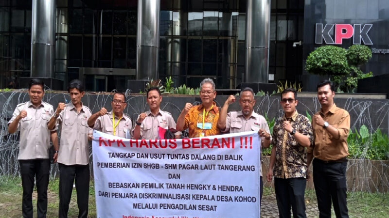 LSM Indonesia Accountability Watch (IAW) Laporkan Dugaan Gratifikasi Terbitnya SHGB di Laut Utara Tangerang