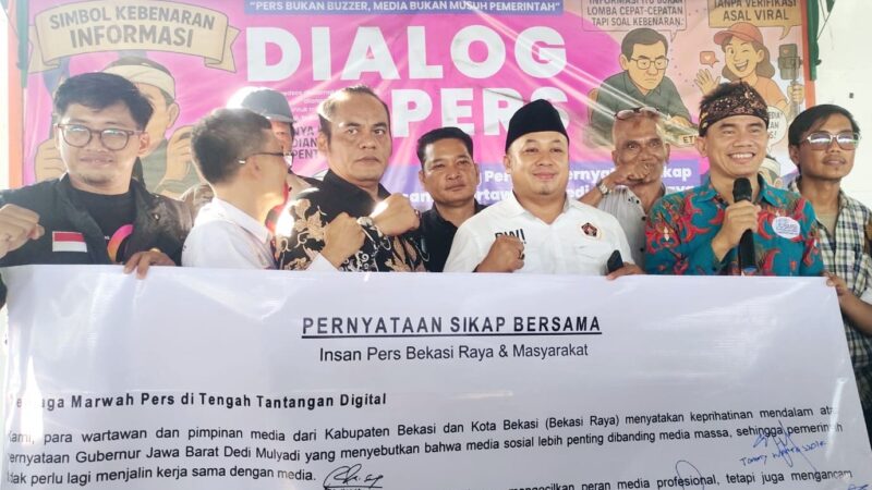 Pers Bekasi Raya Nyatakan Sikap Pers Bukan Buzzer, Media Bukan Musuh Pemerintah