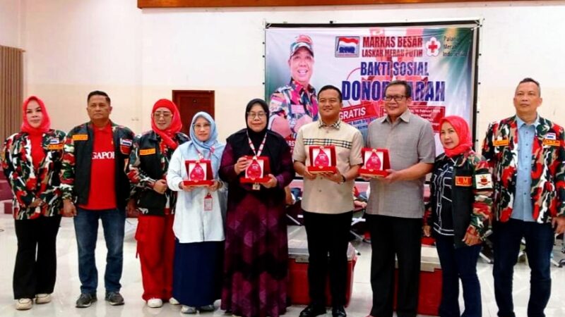 Aksi Donor Darah Laskar Merah Putih Sambut Ramadhan