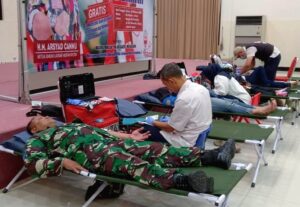 Aksi Donor Darah Laskar Merah Putih Sambut Ramadhan