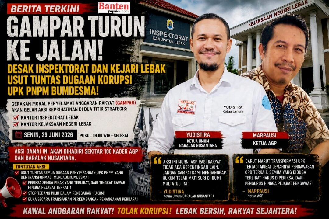 GAMPAR Desak Penuntasan Dugaan Penyimpangan UPK di Lebak